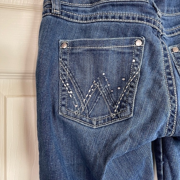 Wrangler Rhinestone Pocket Low Rise Boot Cut Jeans - Picture 5 of 11